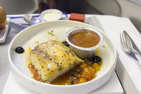 Air France New Business Class Dinner Service