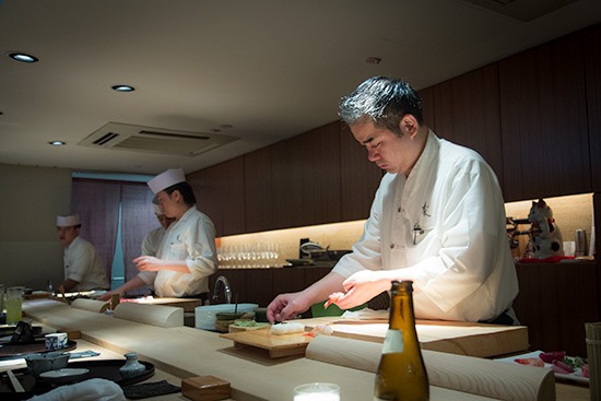Chef Kunio Aoki at Les Amis Group Aoki Japanese Restaurant