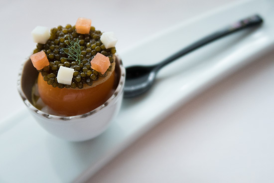 Les Amis Singapore Caviar on Mimosa